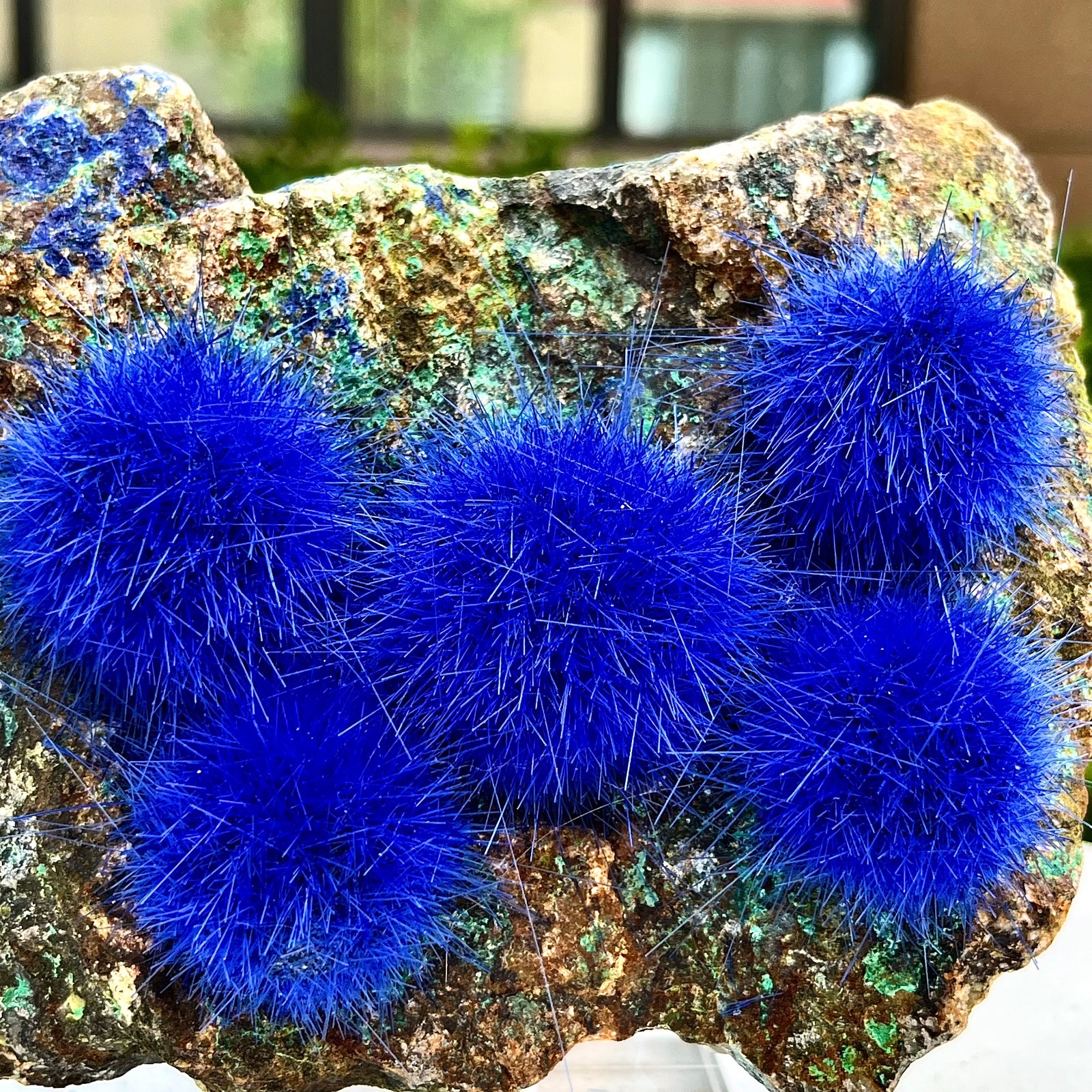 2.93LB Blue Natural Goethite Crystal Quartz Energy Ore Healing Mineral Specimen