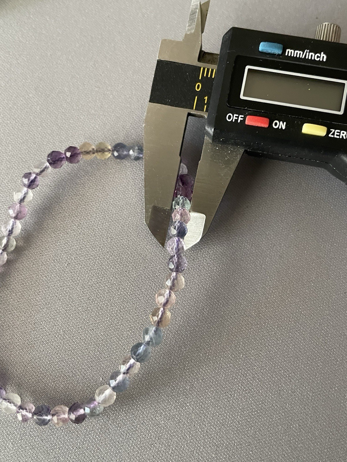 Fluorite Crystal/Gemstone 4mm Faceted Bead Stretch Bracelet