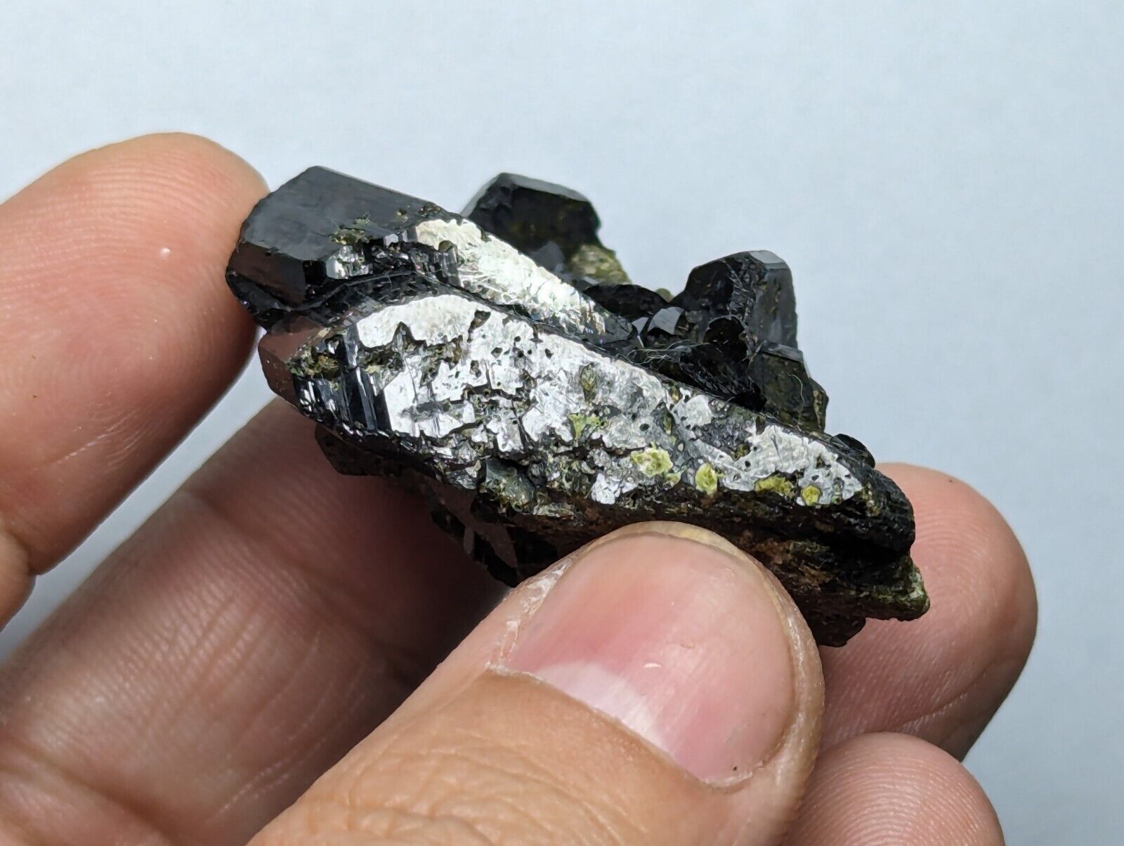 Terminated Magnetic (Magnetite) Epidote Crystal From Baluchistan, Pakistan.
