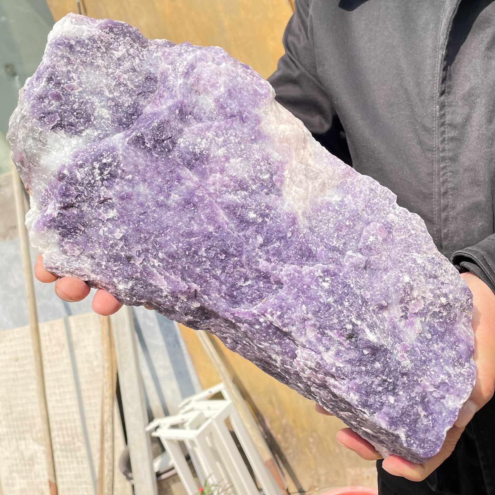 5450g Large Natural Purple Lilac Jade Raw Stone Quartz Mineral Specimen