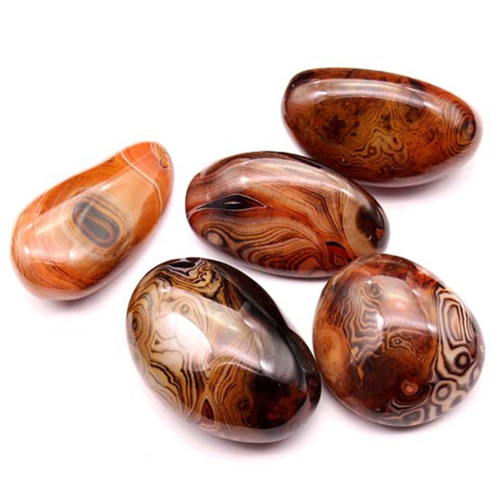 Natural 10Pcs Silk Banded Lace Agate Crystal Sardonyx Carnelian Stone Wholesale