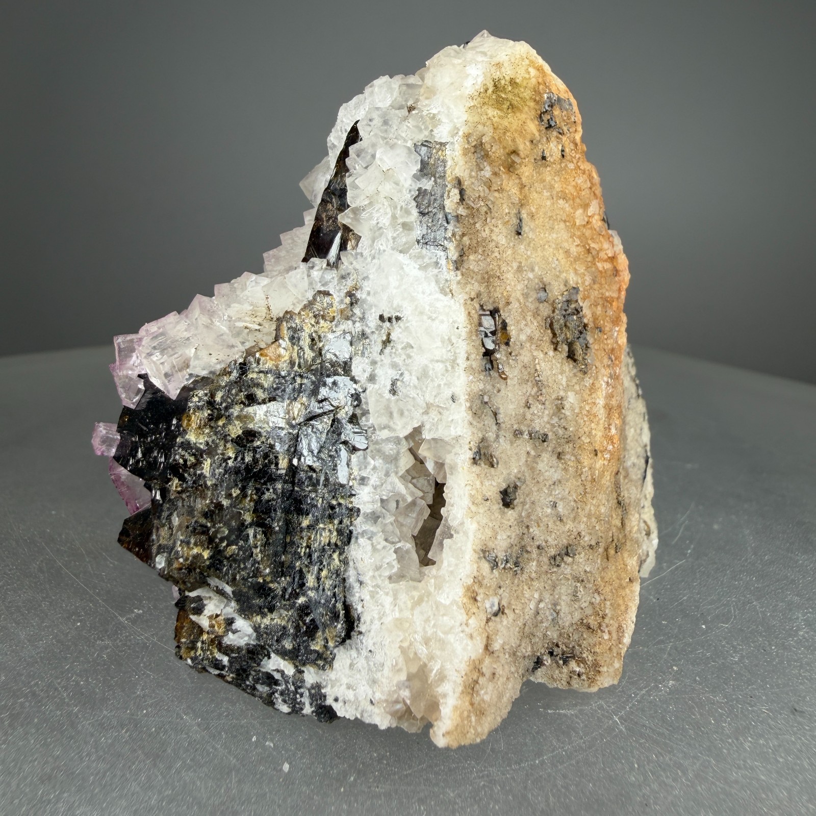 Nice Fluorite Crystals on Sphalerite: Caldwell Quarry, Boyle County, Kentucky
