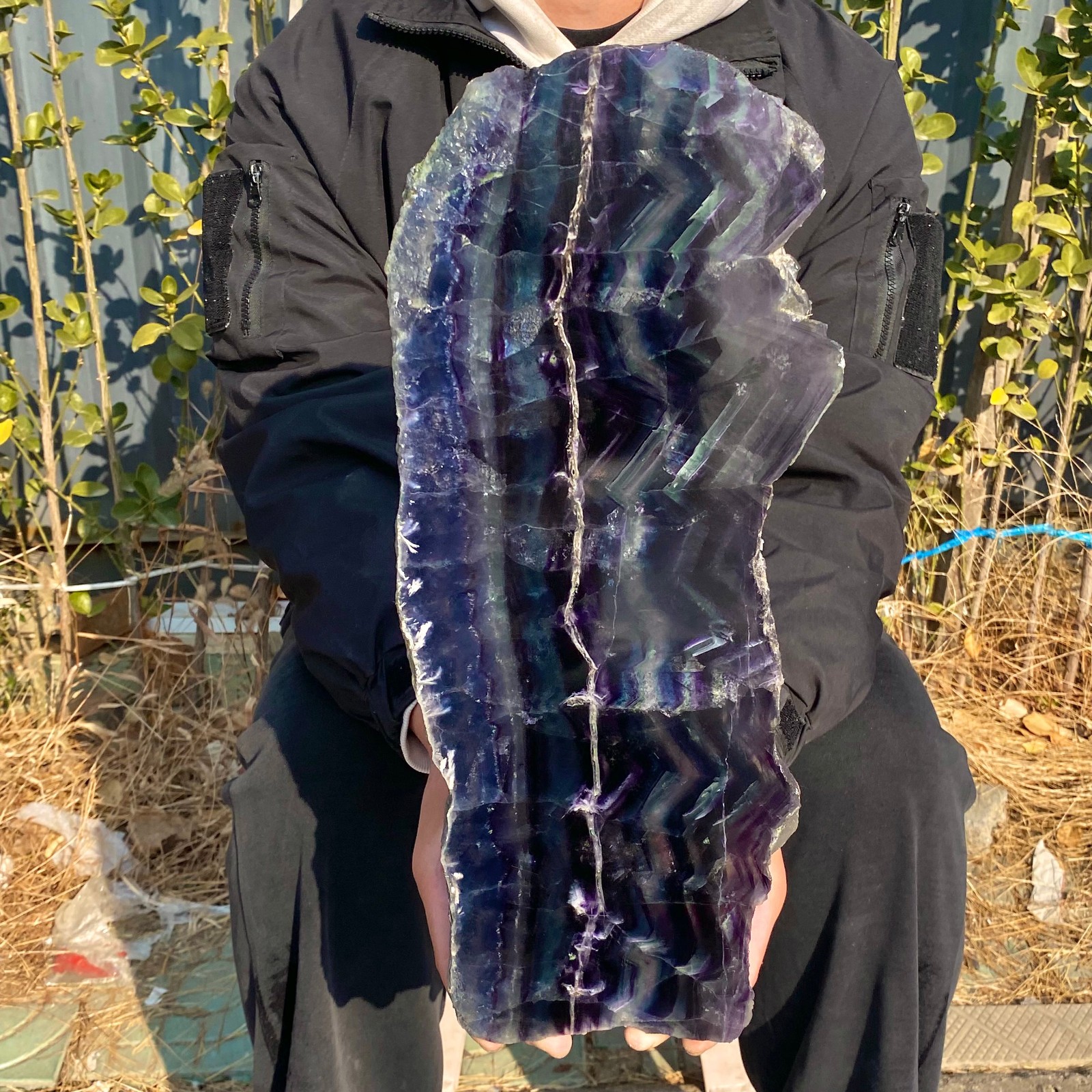 9.59LB Natural beautiful Rainbow Fluorite Crystal stone specimens