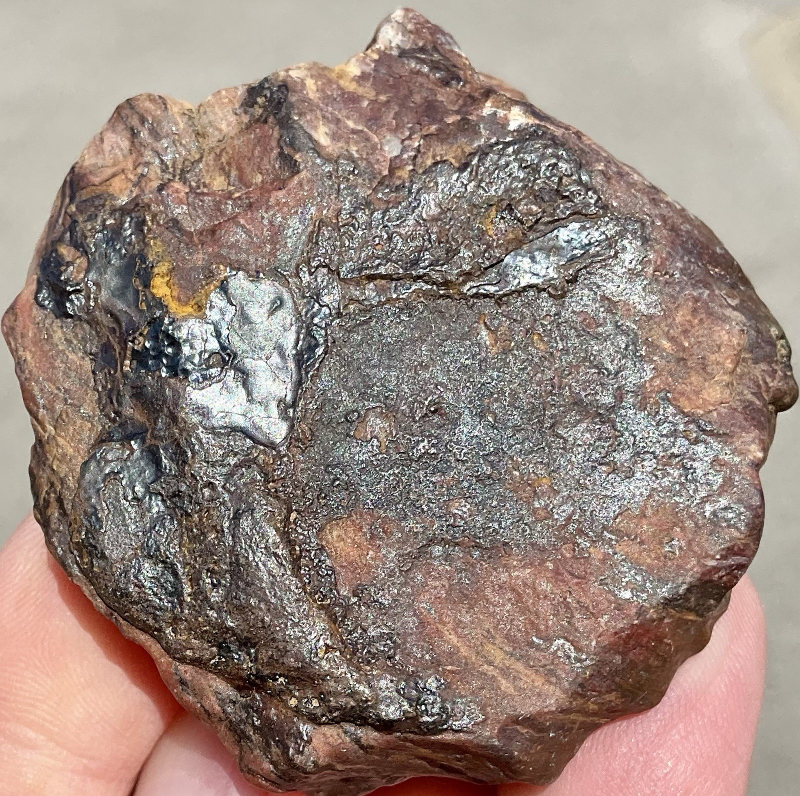 141g Banded Iron Petrified Wood Pseudomorph Rare Minnesota Rough Lapidary
