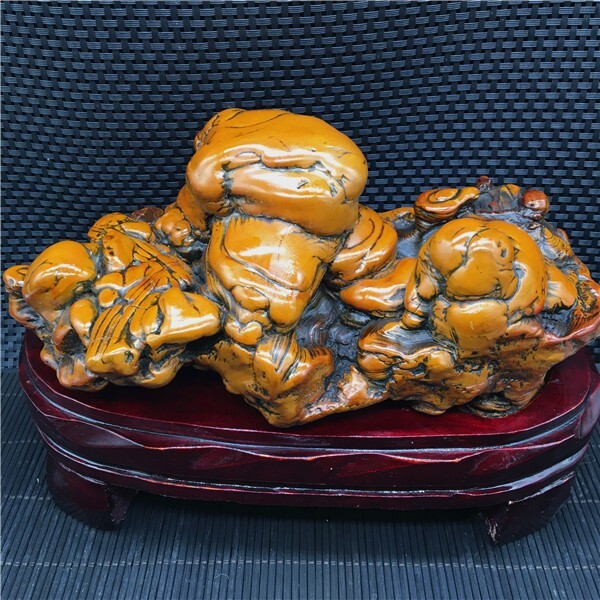 2Kg Unique Natural Ancient Pottery Stone Specimen Healing of Xnjiang,China+stand