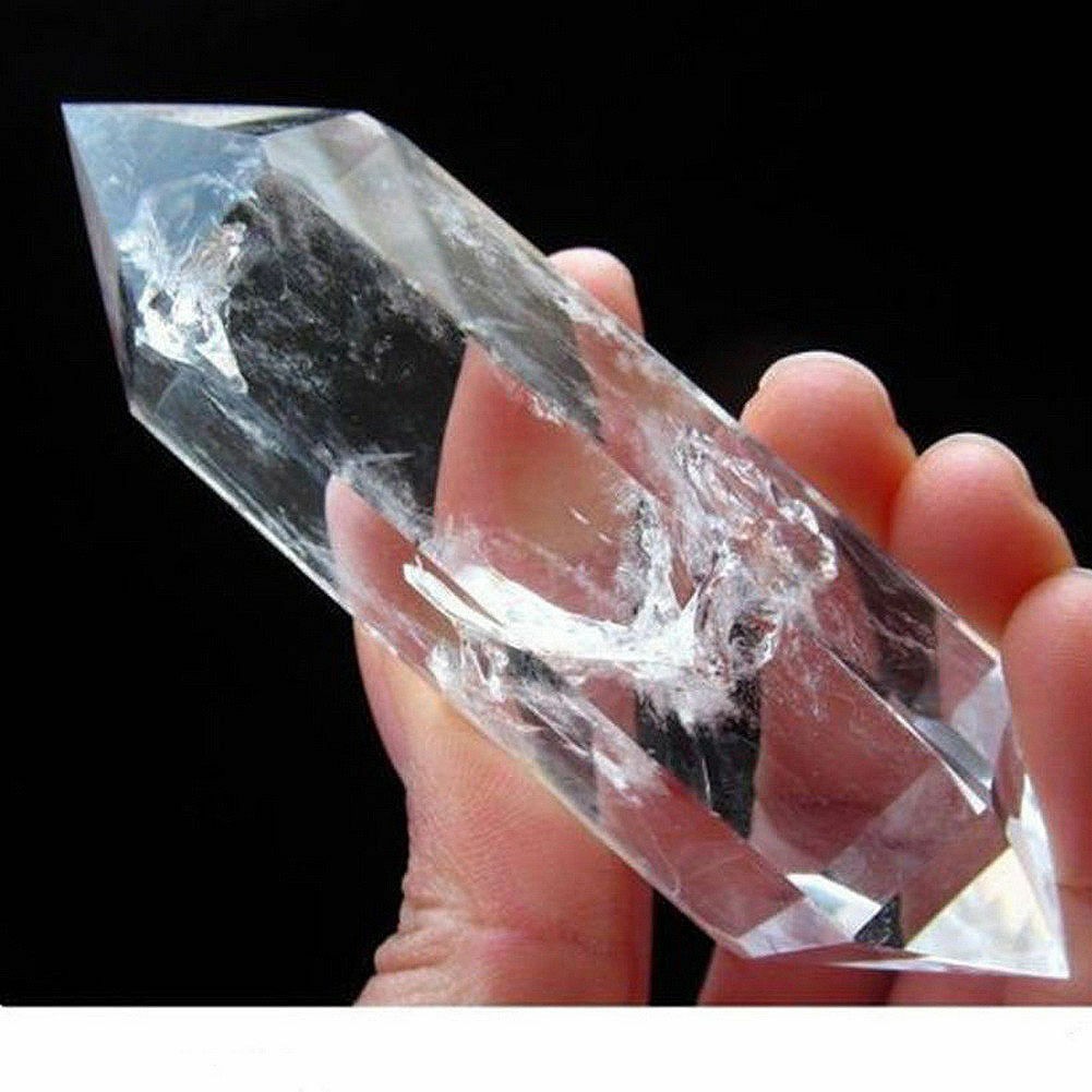 Natural Rock Clear Quartz Crystal DT Wand Point Healing Random Shipment