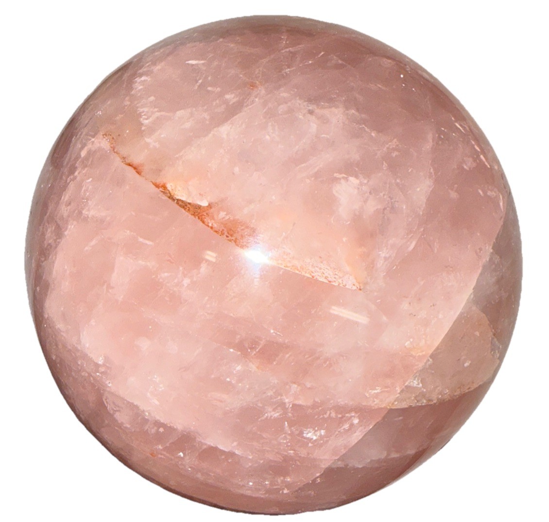 Natural Crystal Sphere 4.26″ dia 4.265 lb Rose Quartz