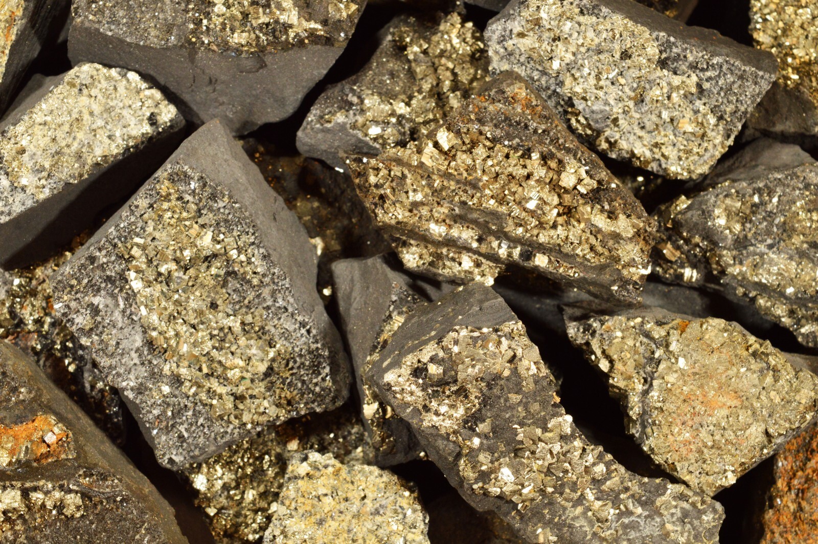 Pyrite On Shungite 2″ 1-2 Oz Raw Metaphysical Root Chakra Healing Crystal Stone