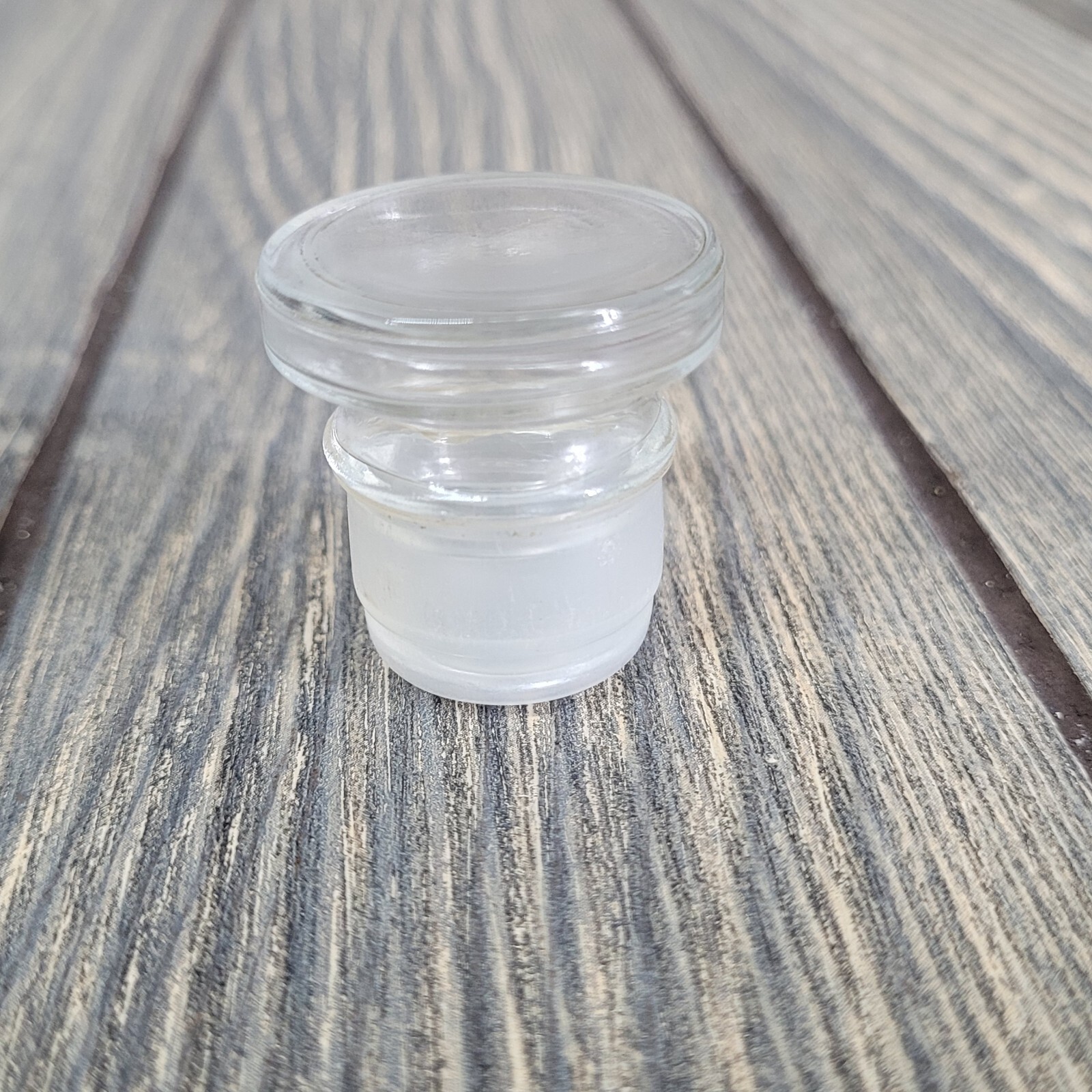 4oz Crystal Tumbles in Apothecary Vintage Glass Jar “Fancies” Label Wagner Spice