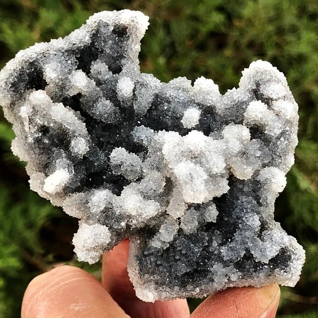 Raw Rough Black Sphalerite Cluster Geode Crystal Mineral Specimen Home Decor