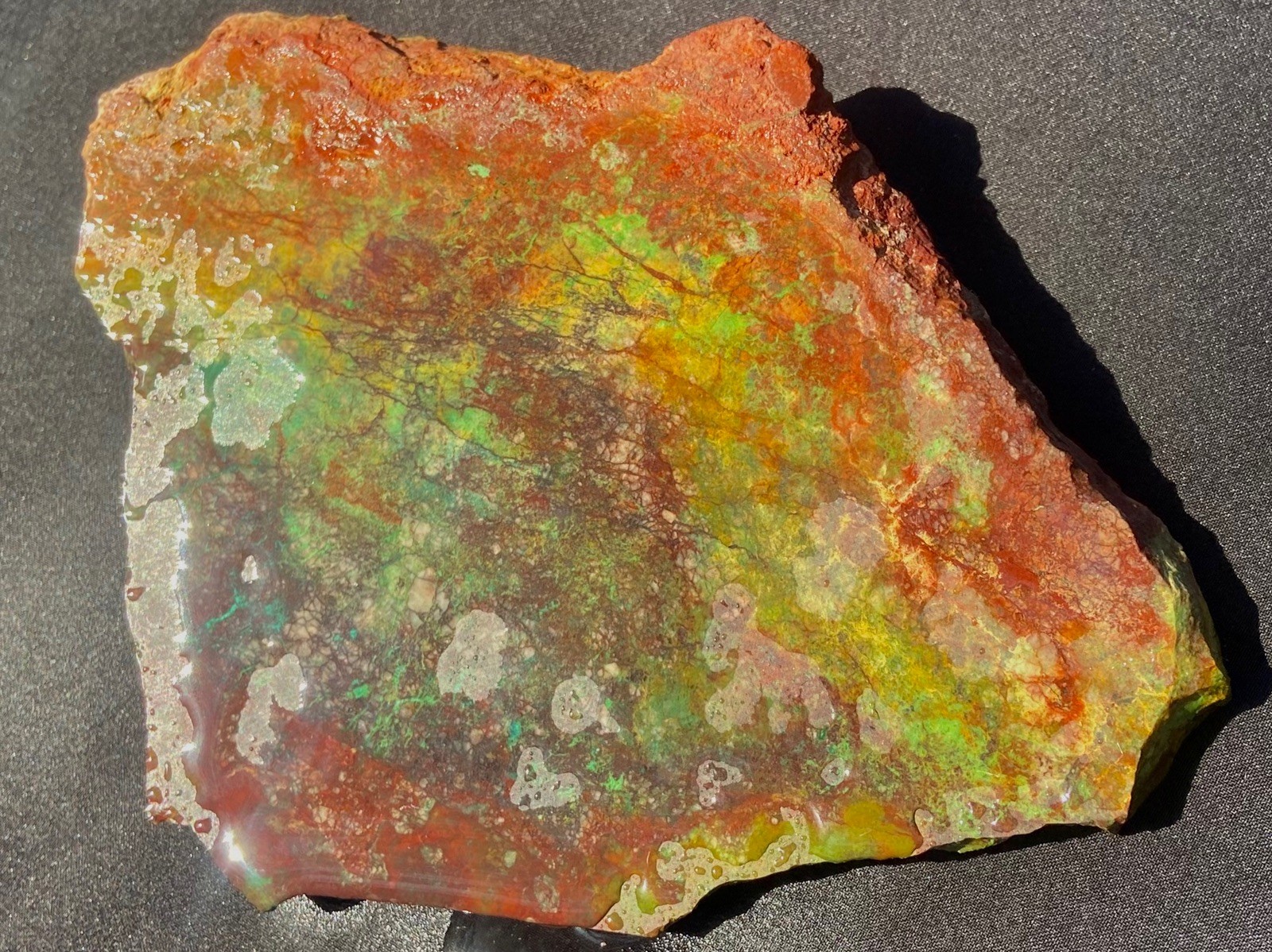 Parrot Wing Chrysocolla Colorful AA Big Slab Untreated No Cracks 212 Gram 7.5 Oz