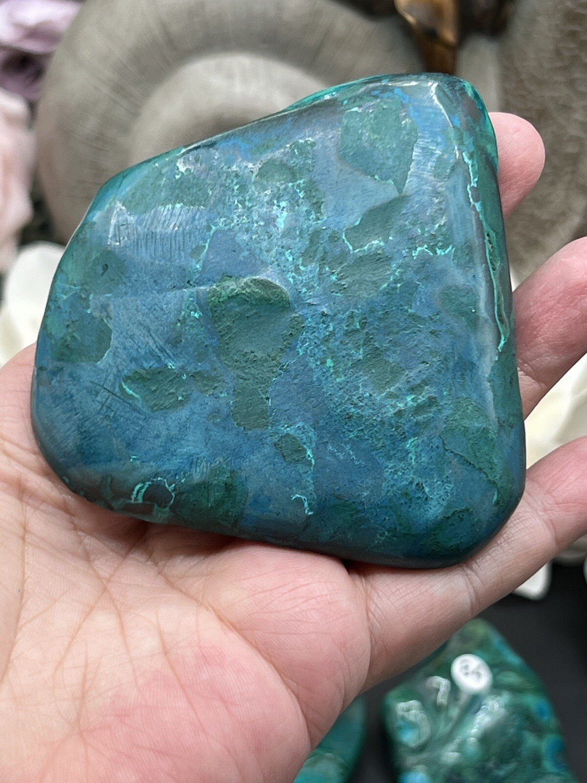 Natural “Malacolla” Malachite & Chrysocolla Freeforms L@@K Free ship & Gift
