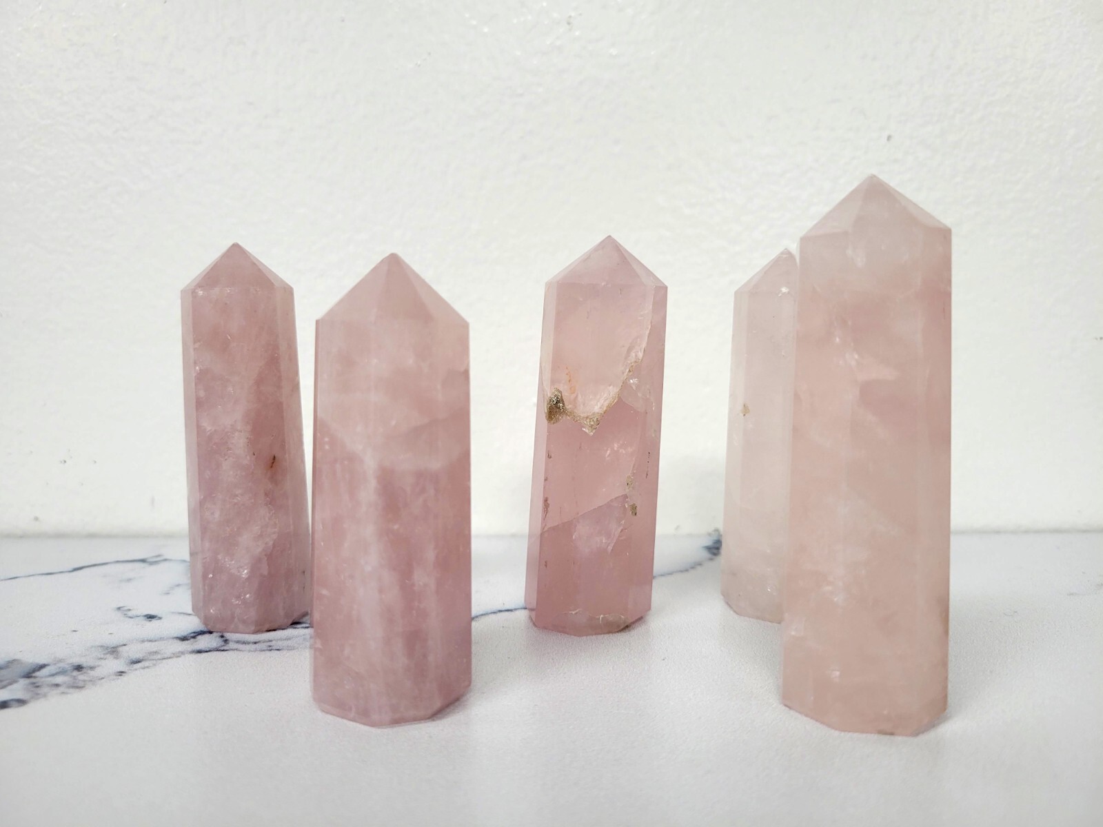 POLISHED CRYSTAL TOWER POINTS OBELISK WAND HEALING GEMSTONE FOR REIKI & GRIDS