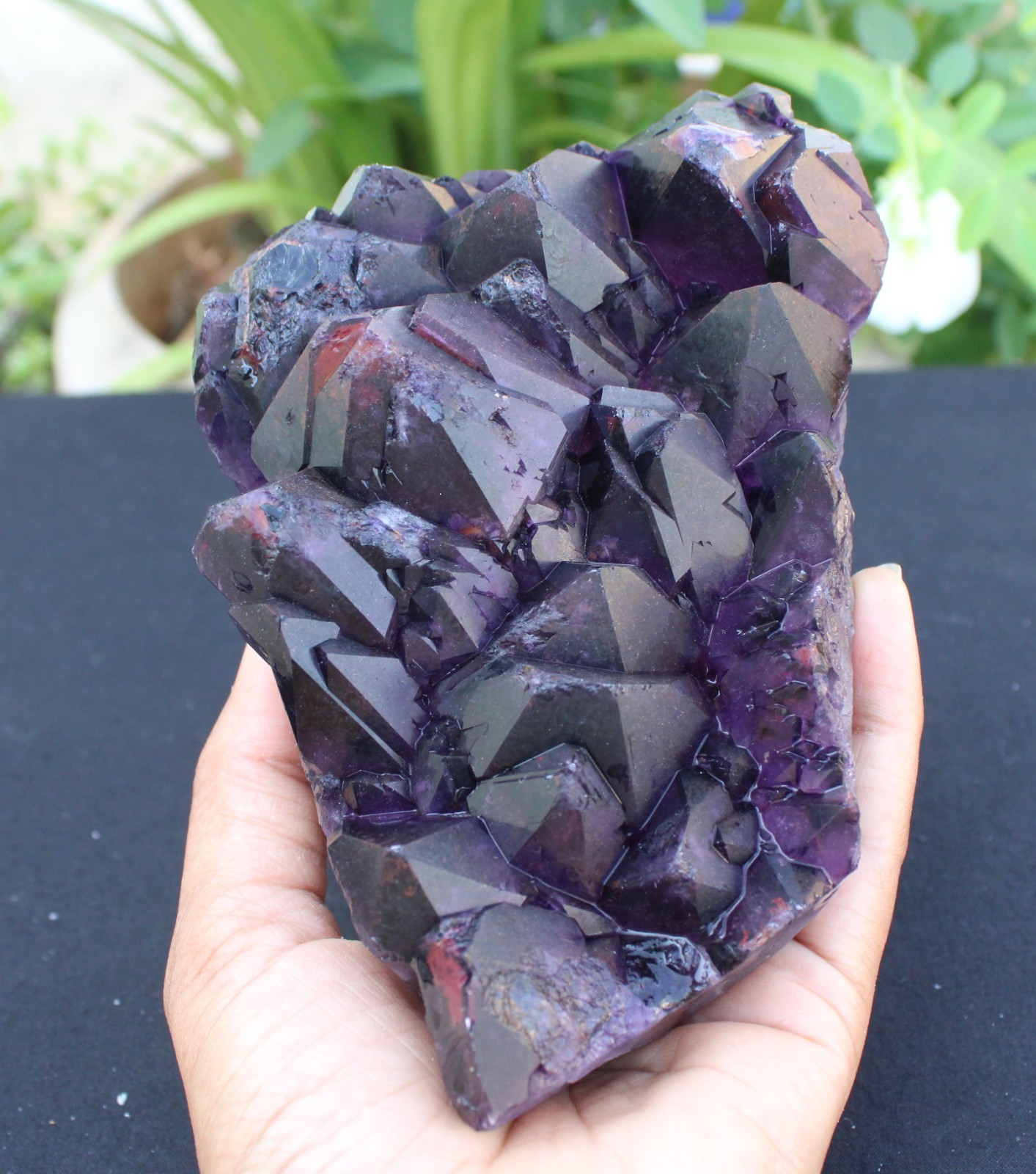 AMYTHST ON MATRIX MINERALS SPECIMEN INDIA