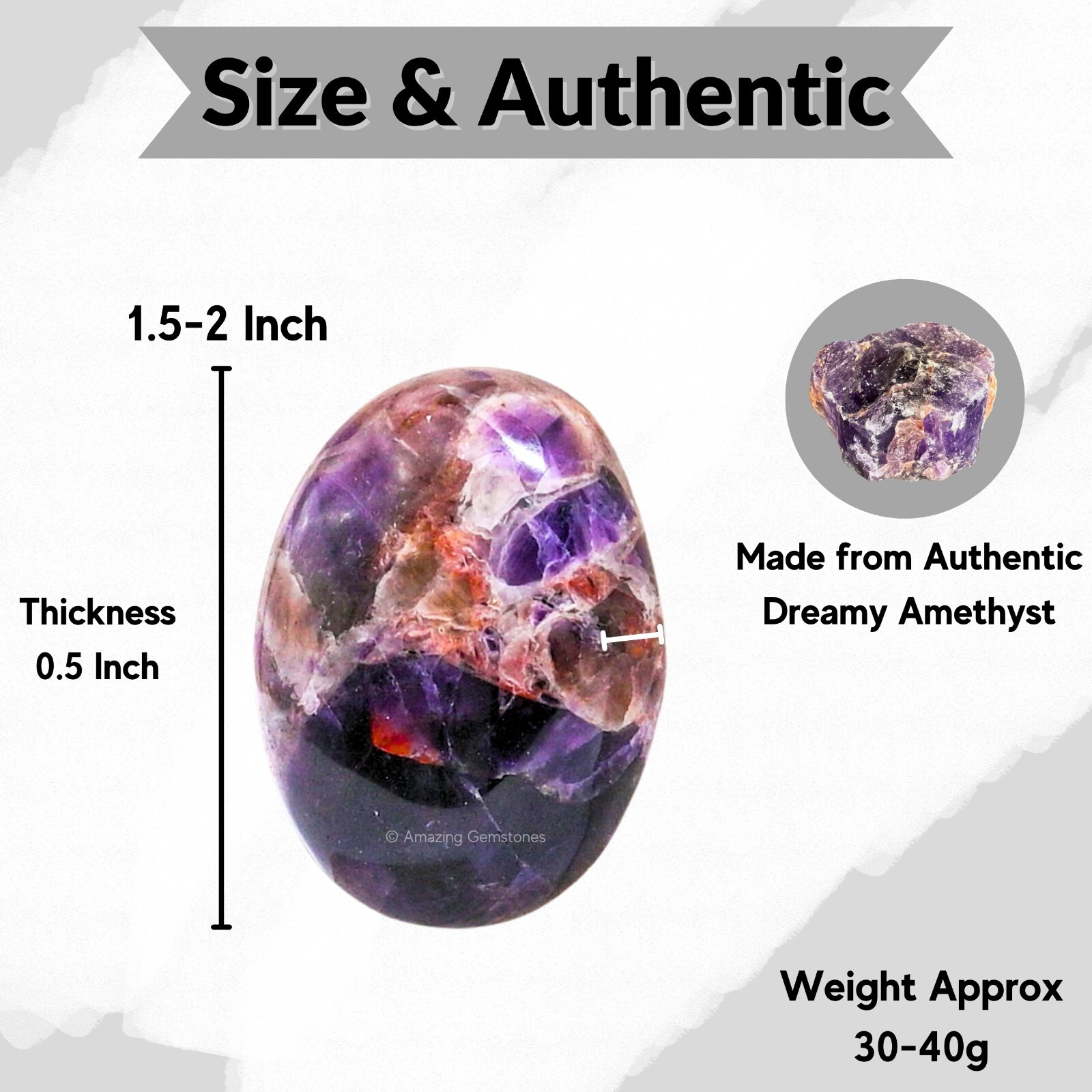 Dreamy Amethyst Crystal Palm Stone