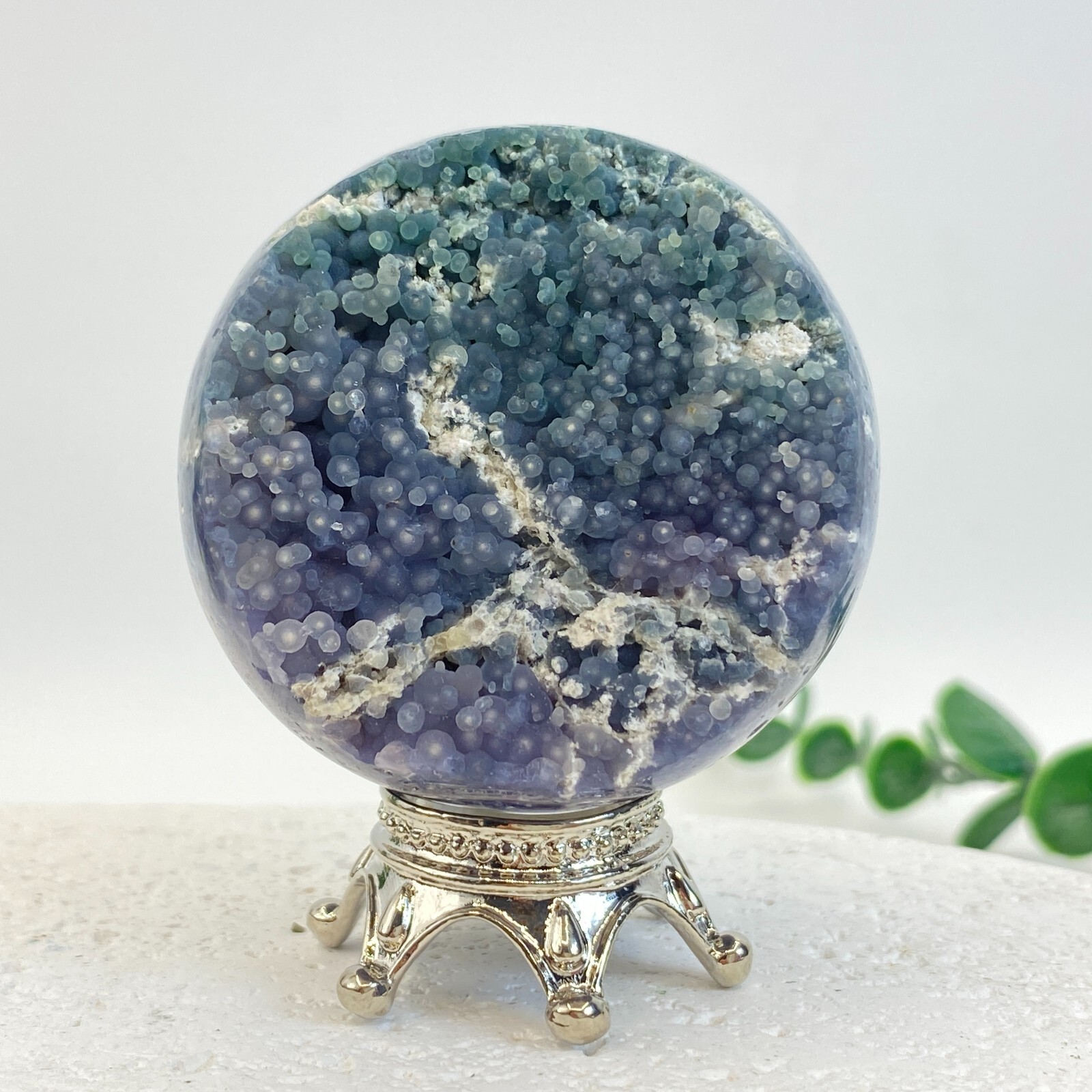 Natural Grape Agate Sphere, quartz crystal home decoration for healing