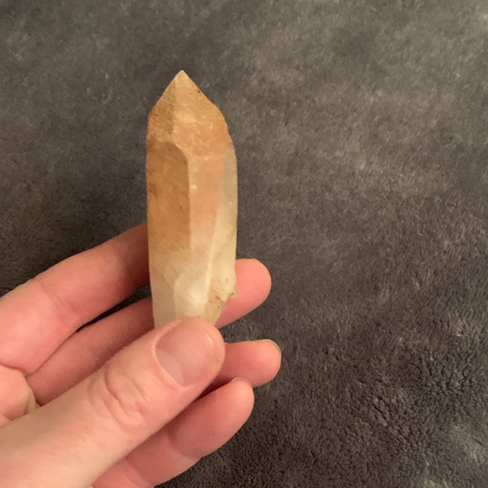 Brown and White Quartz Crystal Natural Point Specimen