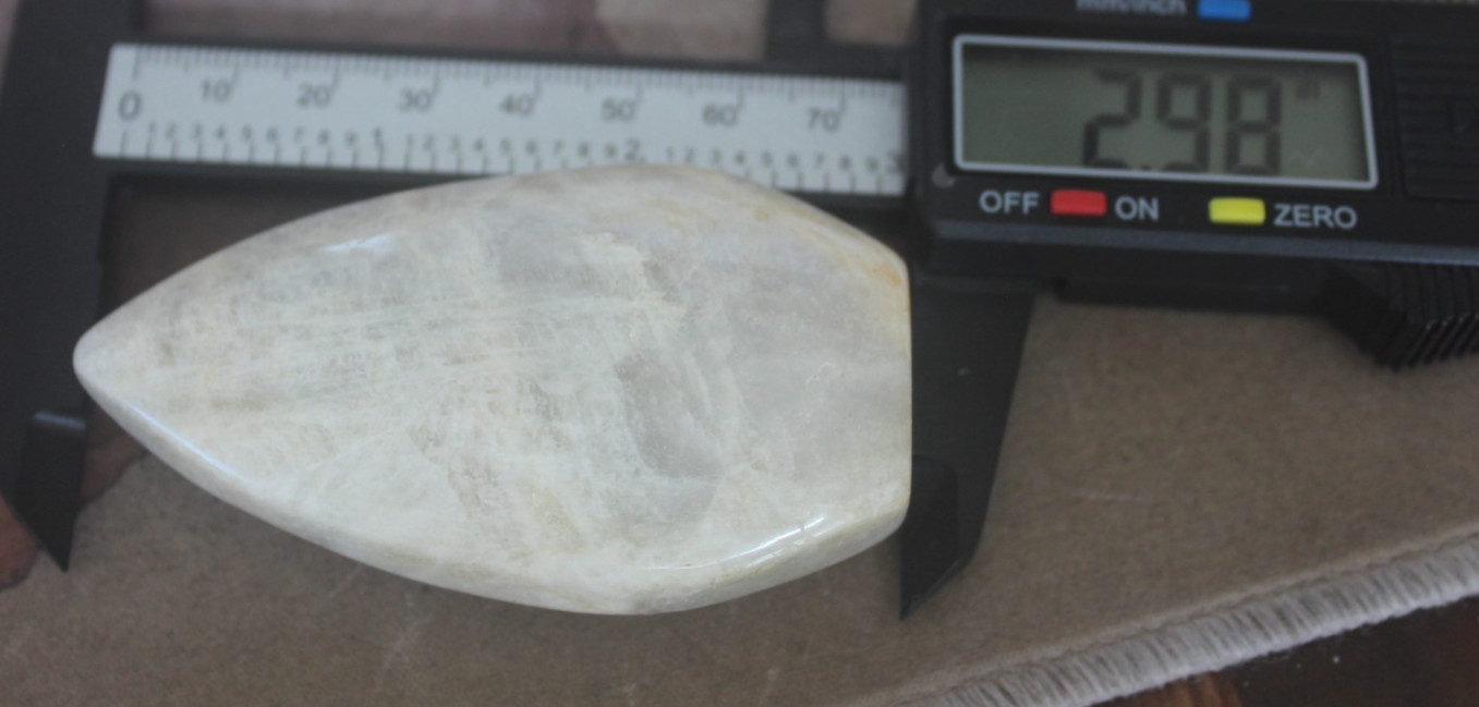 MOONSTONE TEARDROP FREEFORM 2.98 INCHES/ 101 GRAMS