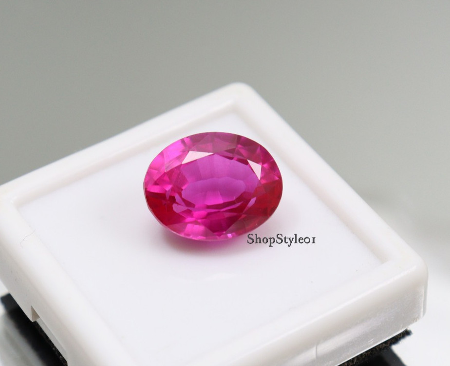 10.50 Ct Natural Pink Sapphire – Oval Cut Loose Gemstone (14.9 × 11.8 × 8.2 mm)
