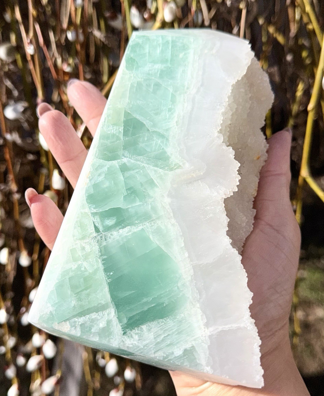 Wholesale 4-5 Pcs Druzy Sugar Fluorite Half Rough Tower Obelisk Natural Crystal