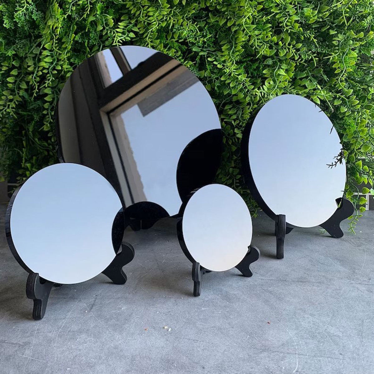 Polished Black Obsidian Crystal Scrying Mirror Healing Energy Home Decor Gift