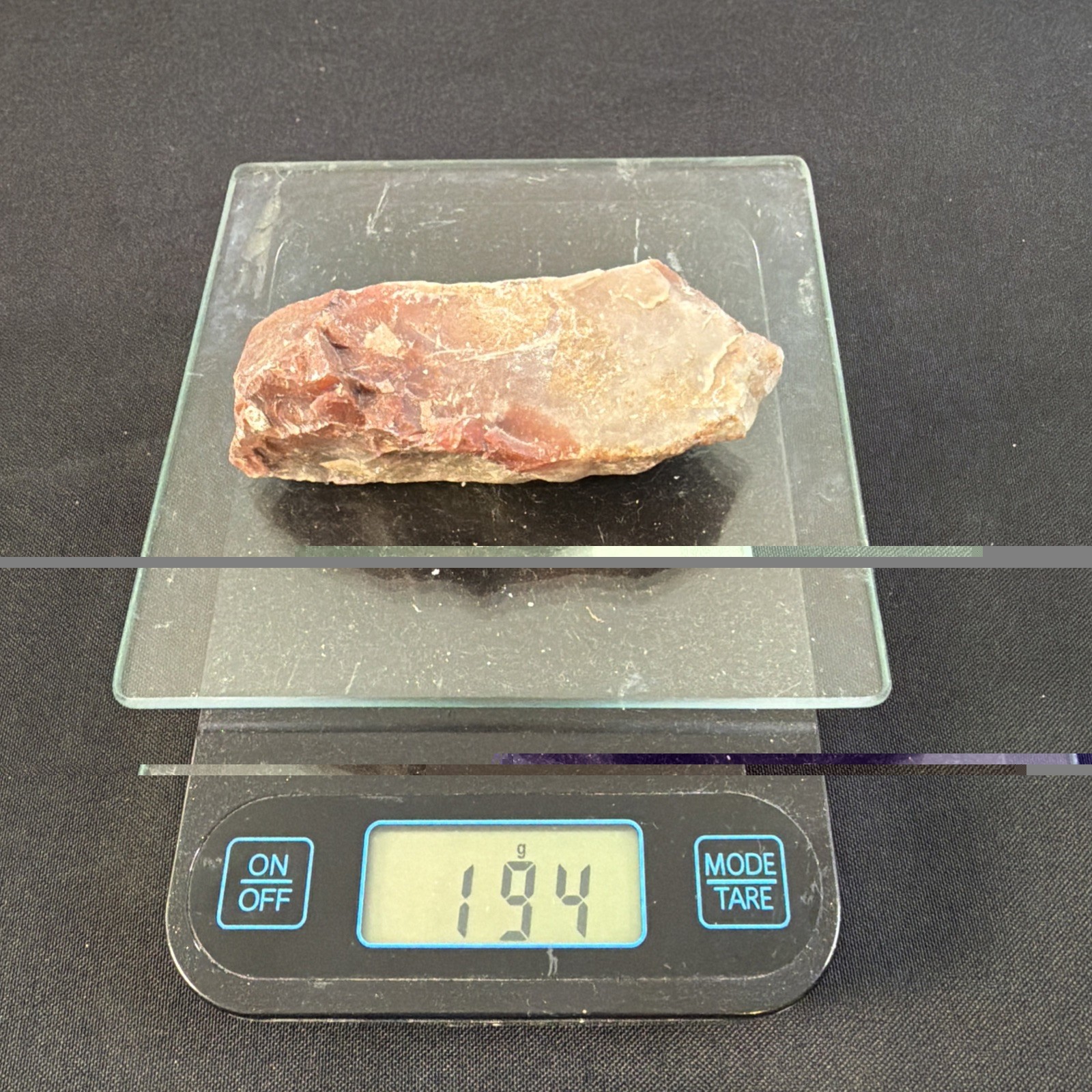 Beautiful Jasper Opaque Quartz Red Orange Uncut Natural Stone 194g G12