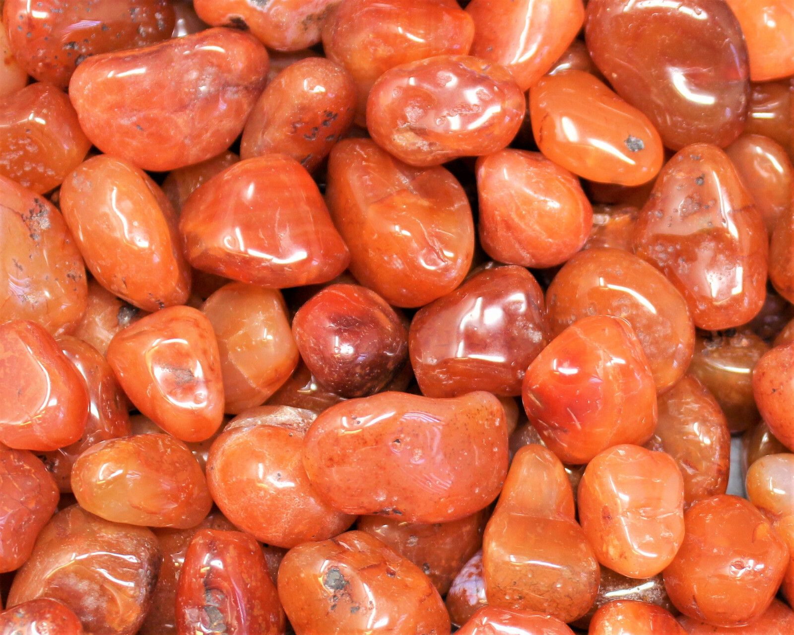 5 Carnelian Tumbled Stones, Medium (Crystal Healing Gemstone Reiki) US Seller