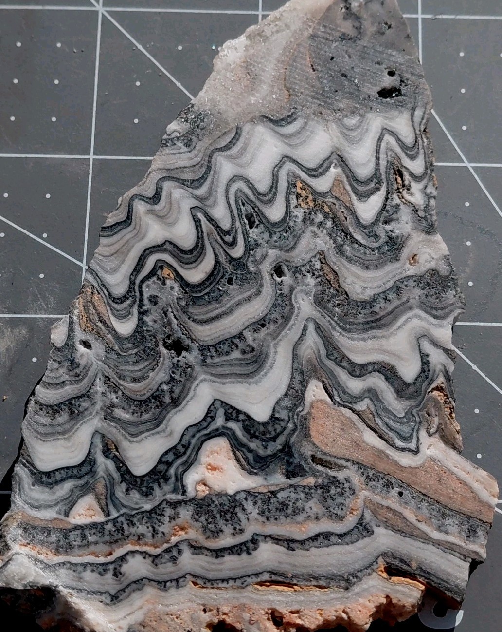 Zebra Calcite Crystal Lace Dendrite Bands Specimen Cab Display Décor Reiki 4×3.5