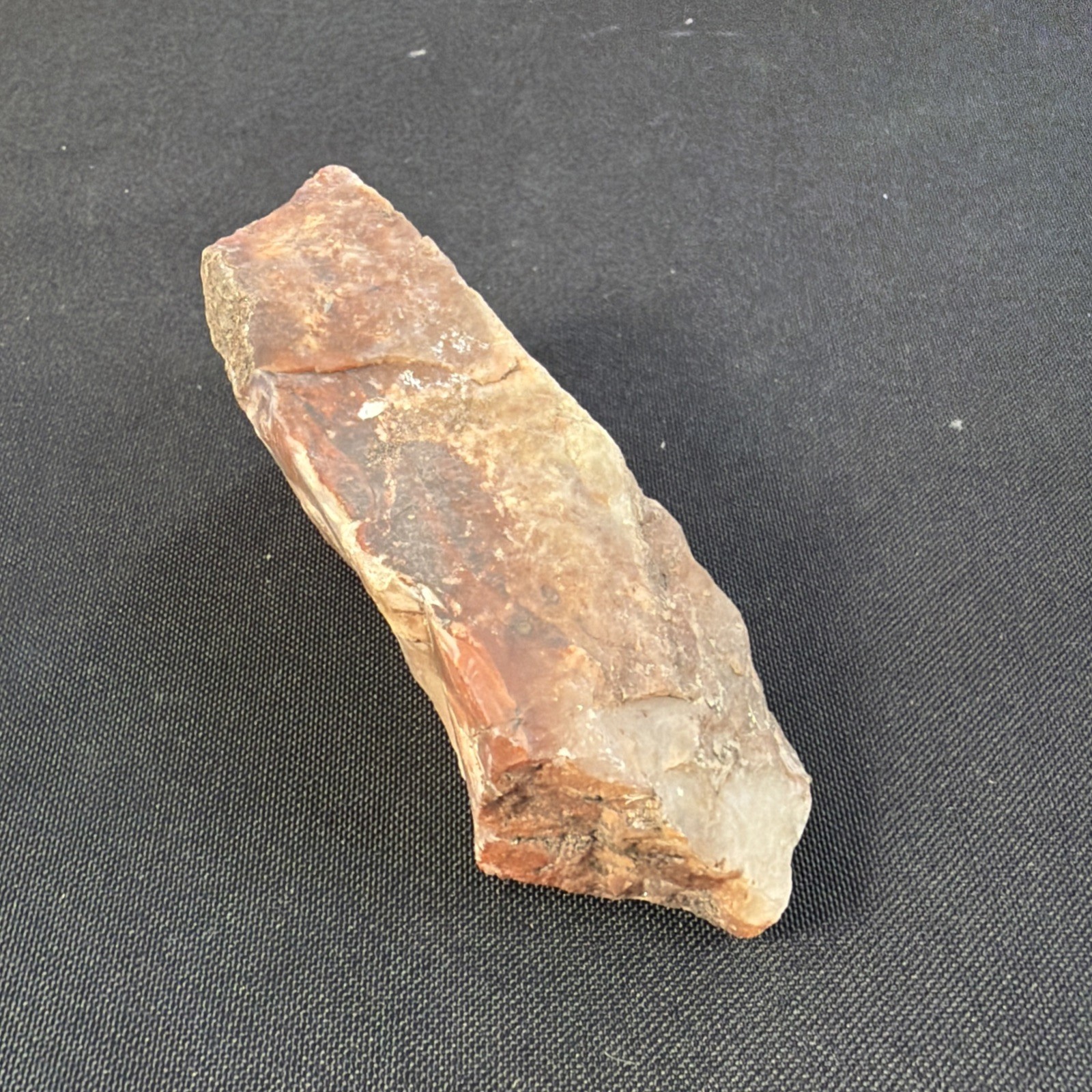 Beautiful Jasper Opaque Quartz Red Orange Uncut Natural Stone 194g G12
