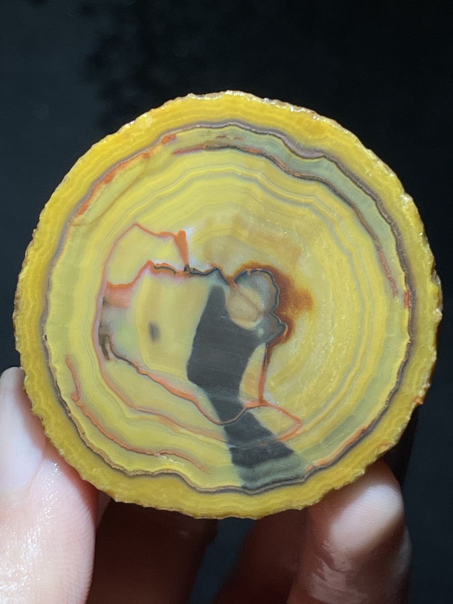 1pair China Agate Crystal Geodes Slices Natural Warring States Red 120g A49