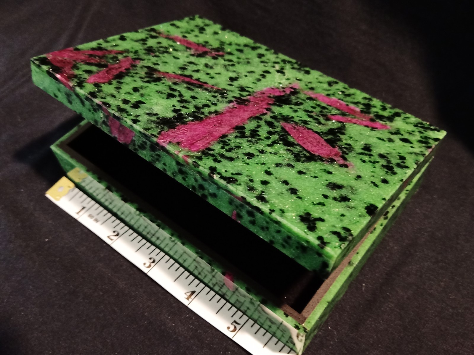 Ruby in Zoisite Box, Large 4″x6″ Mint Condition, Beautiful Color and Pattern