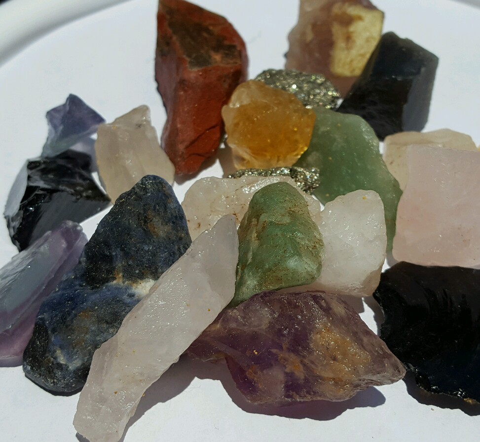 1/2 lb Medium Crafters Madagascar Rough Mix Gemstone Crystals Natural Specimens