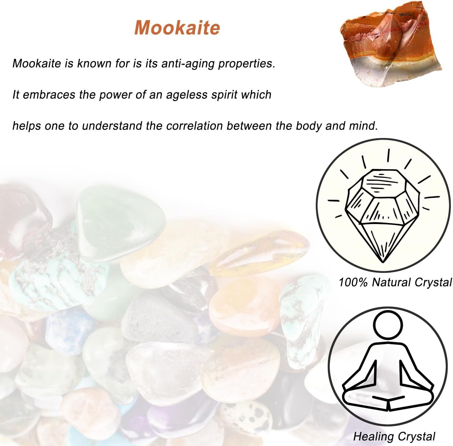 Mookaite Raw Crystals, Large 1.25-2.0″ Healing Crystals Natural Rough Stones Cry