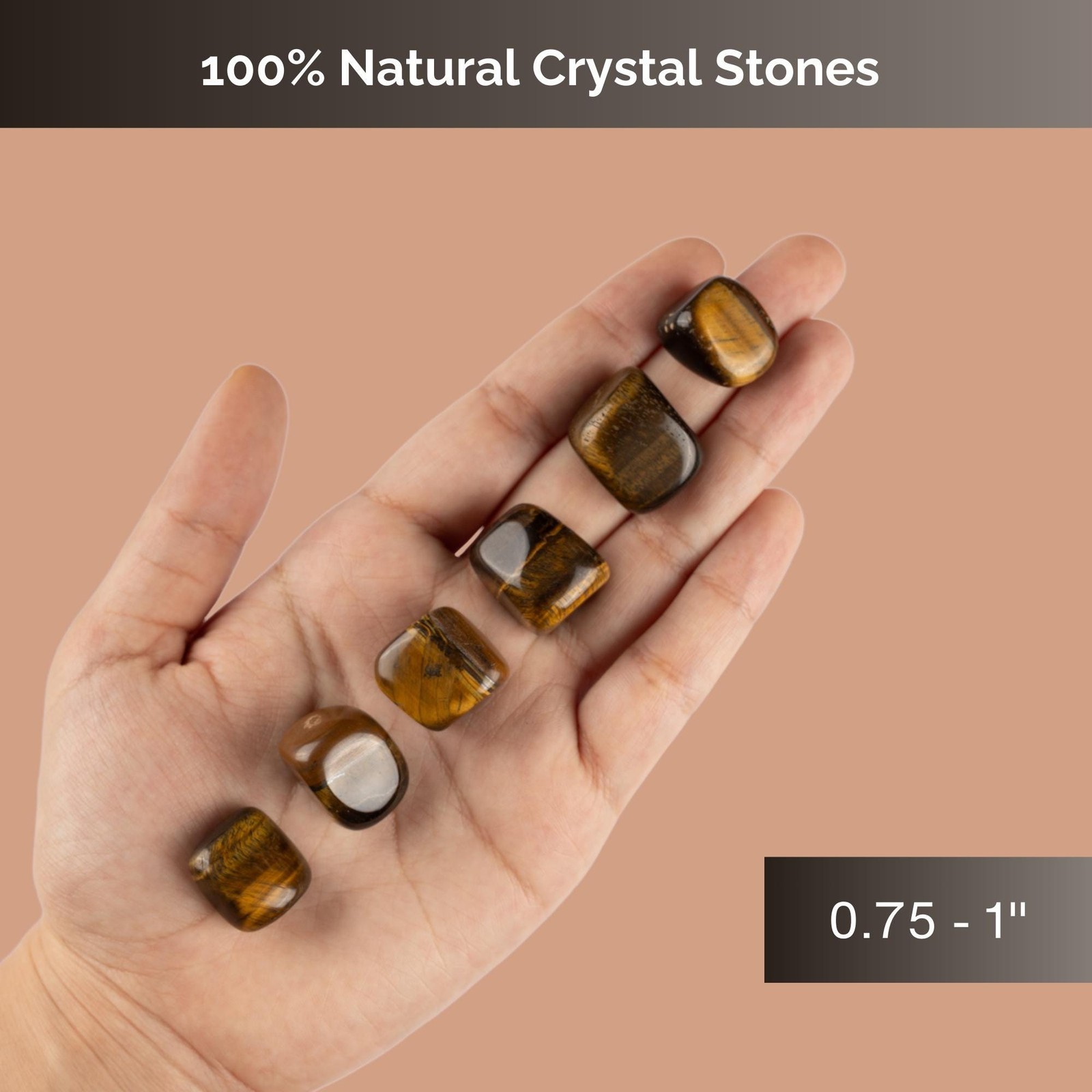 Tiger Eye Crystal Tumble Stone, Polished Stone for Meditation & Healing