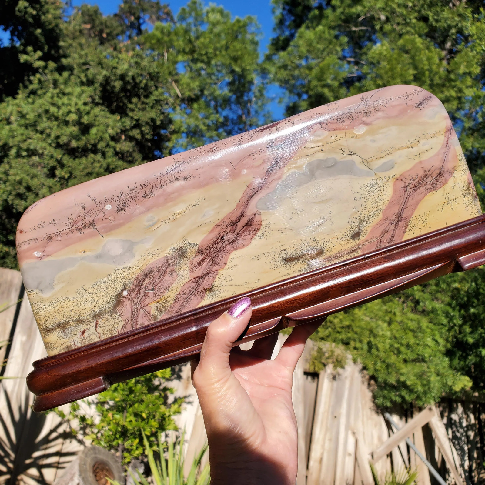 XL Picture Jasper Dendritic Pastel Display Crystal Statement Slab 2700 grams