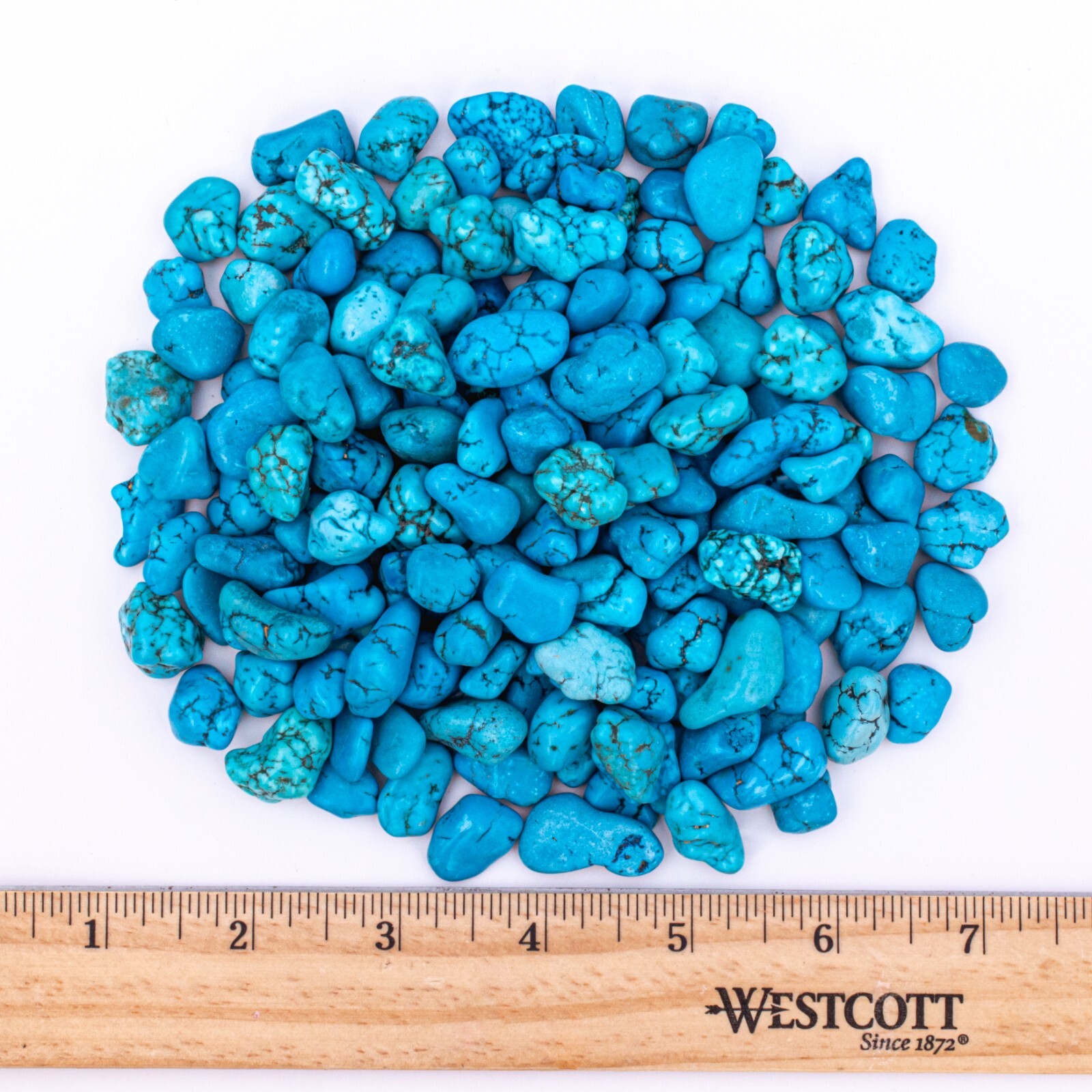 1 lb Tumbled Blue Turquenite Gemstone Crystal 175-195 Stones Bulk Rock Wholesale