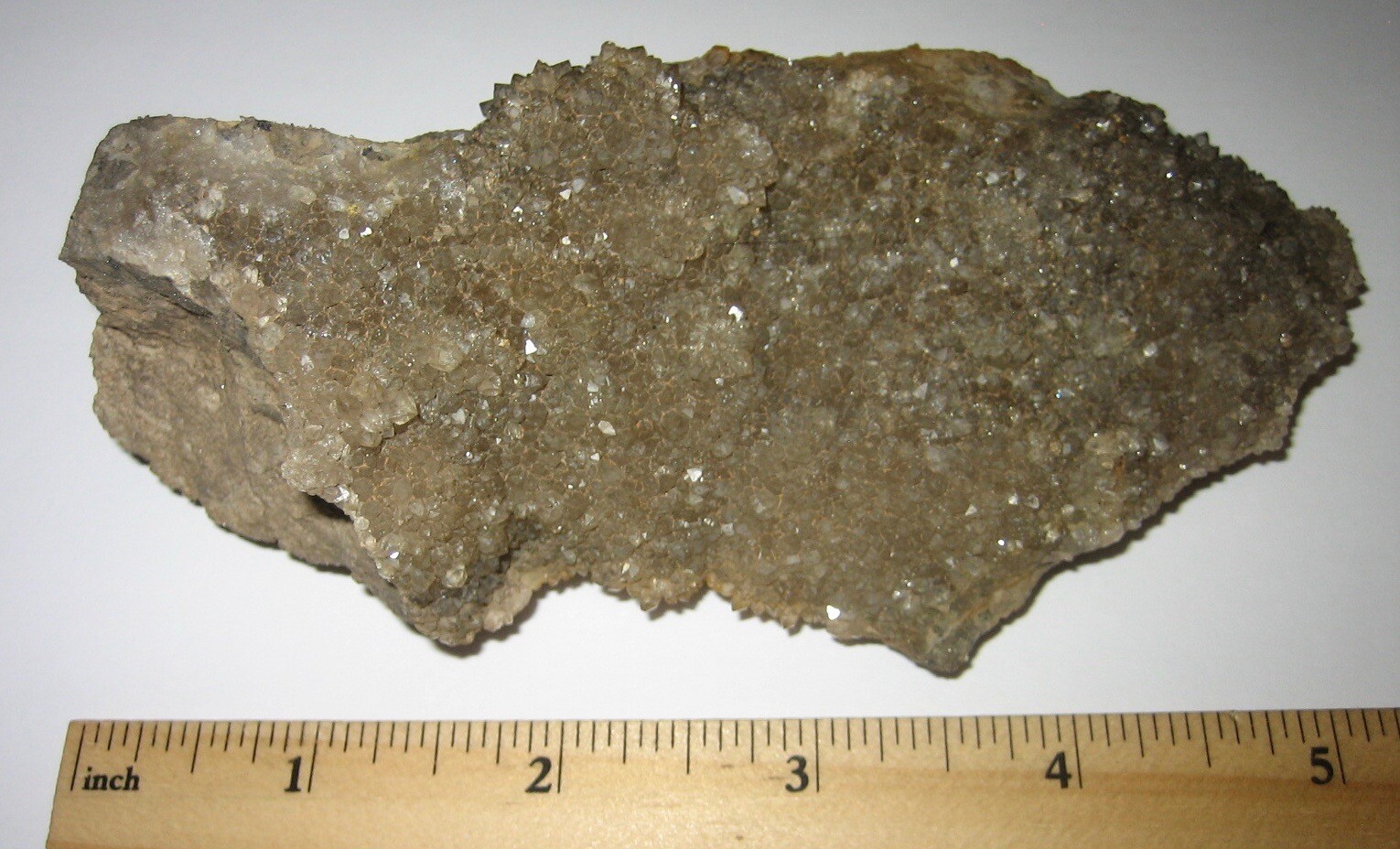 5.25″ x 2.25″ DRUSY HERKIMER DIAMOND QUARTZ CRYSTAL CLUSTER NEW YORK ~ 263.7g *A
