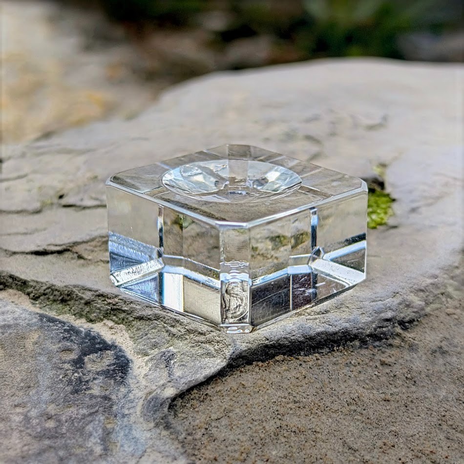 Cube Sphere Stands – Rose Quartz, Obsidian, Opalite, Amethyst, Selenite & Glass