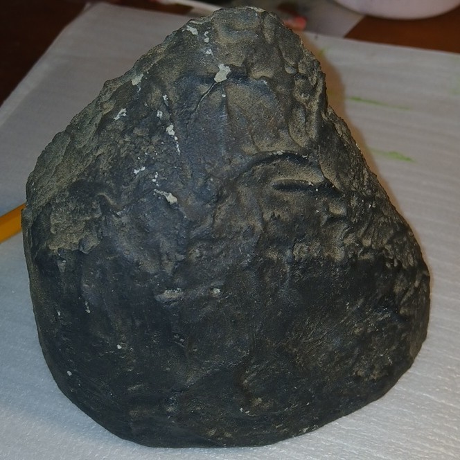 Polished Blue Agate Geode Crystal Display Specimen with Blue and Gray Banding