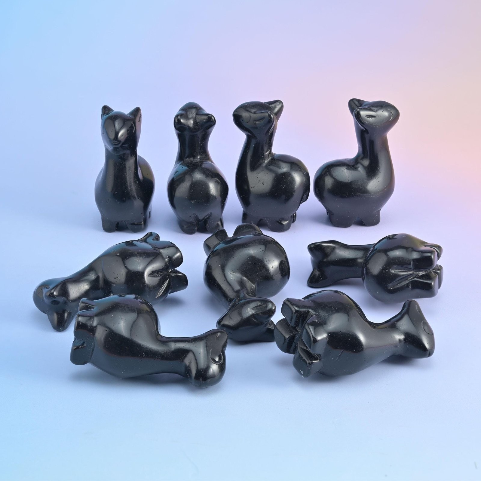 2 Inch Cute Alpaca Crystal Carving Figurines