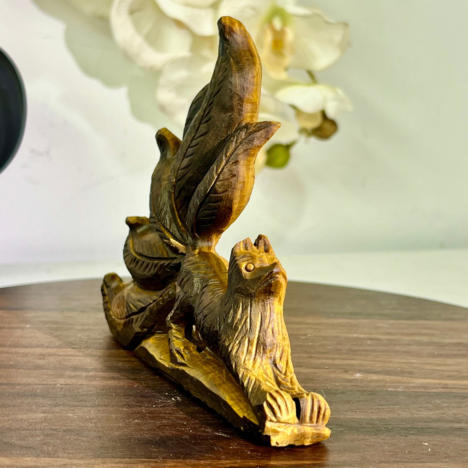320G Natural tiger eye stone products, handmade carved and polished spiritual j