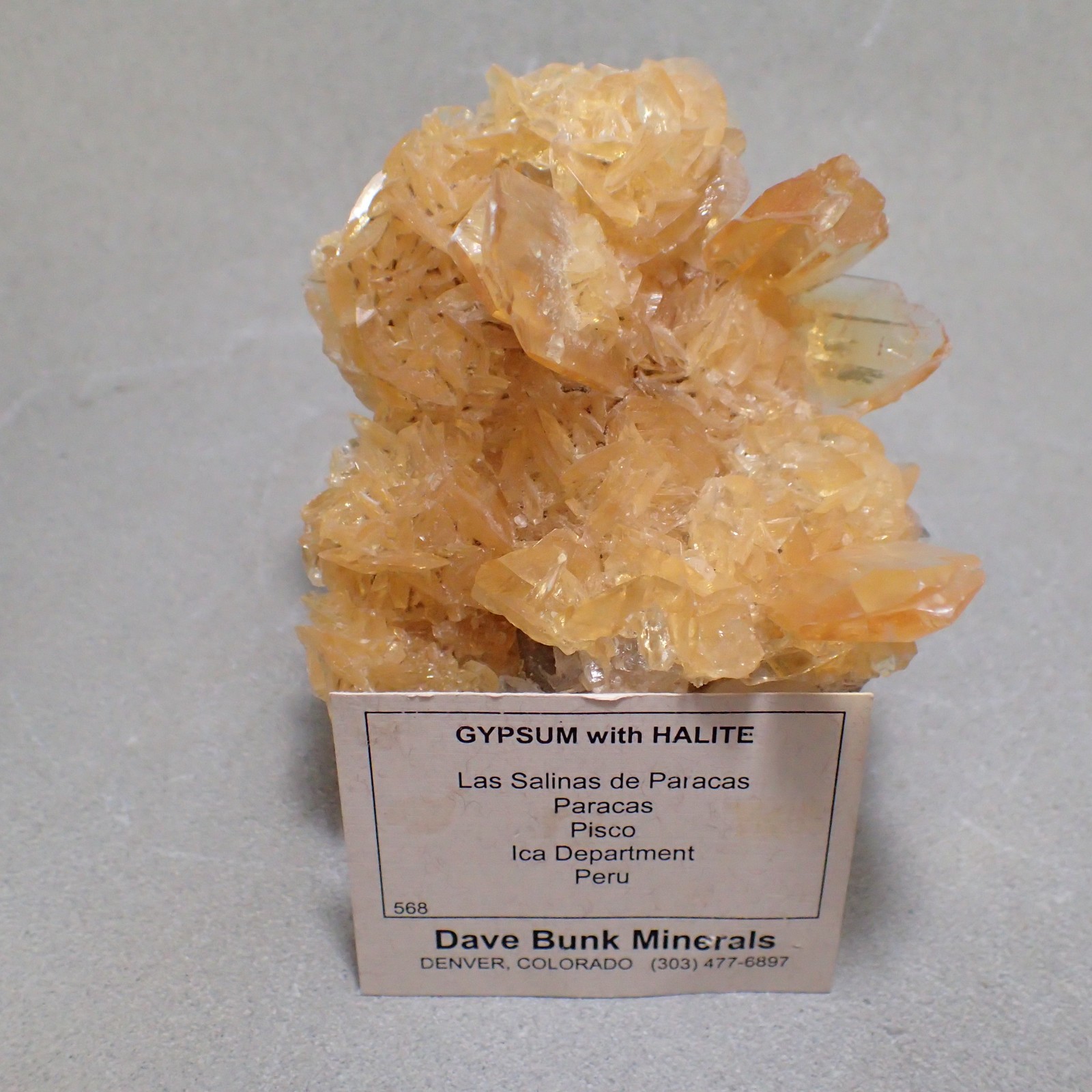 Selenite (Gypsum) with Halite, Las Salinas de Paracas, Ica Department, Peru