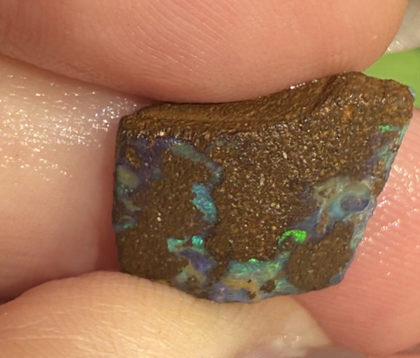 6ct Australian Small Pretty Boulder Opal Rough Loose Multicolor Specimen A21