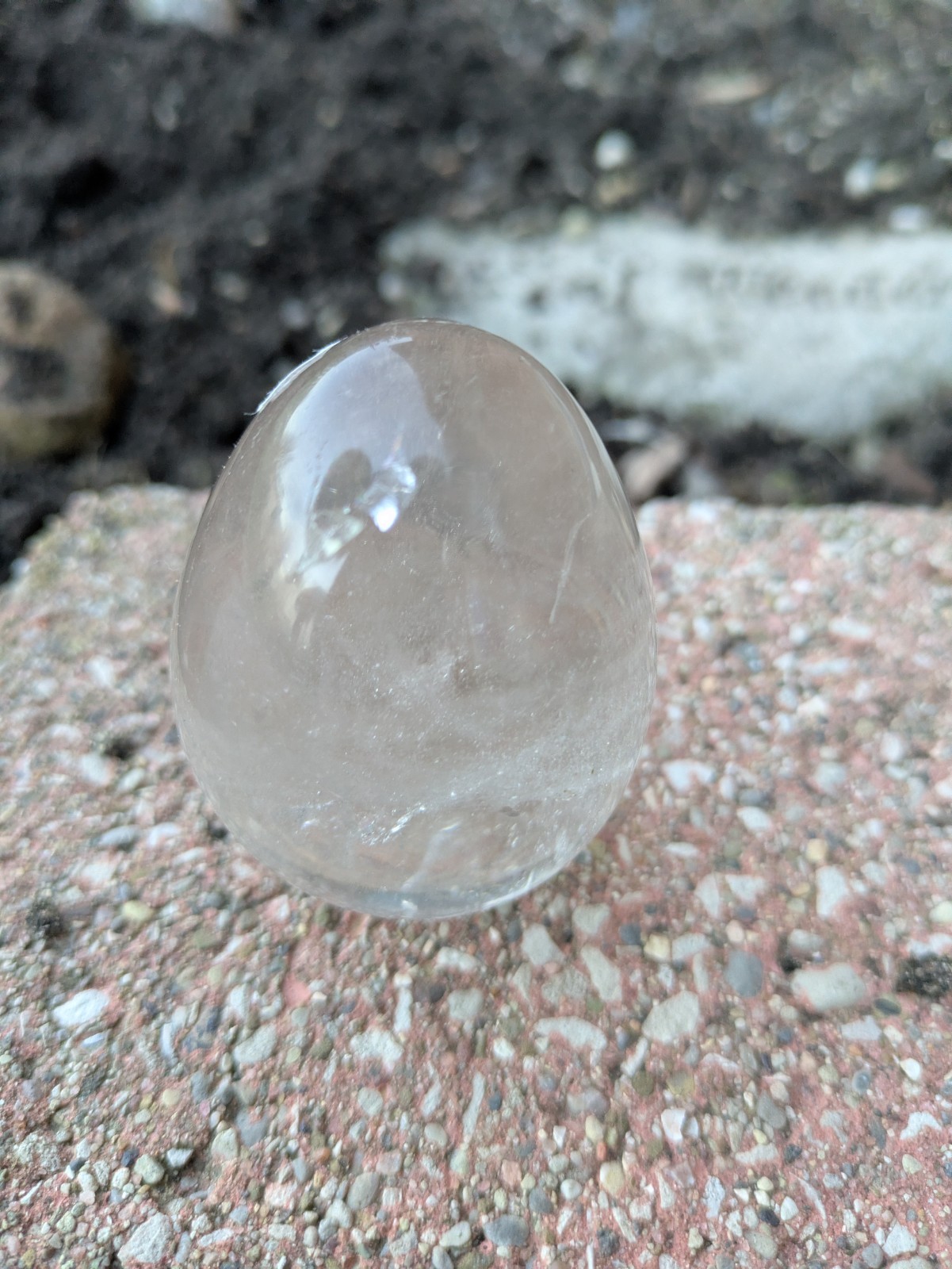 Clear Quartz Crystal Egg -211gm , 2 1/2 in Perfect Spring Purchase!