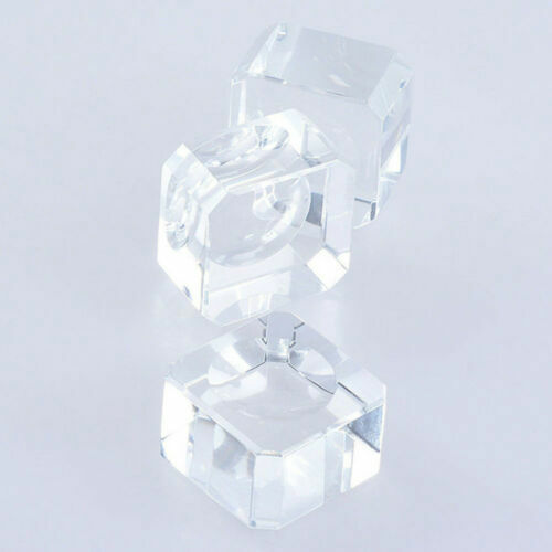10PCS Glass Sphere Square Dimple Blocks Crystal Ball Display Base Stand Holder