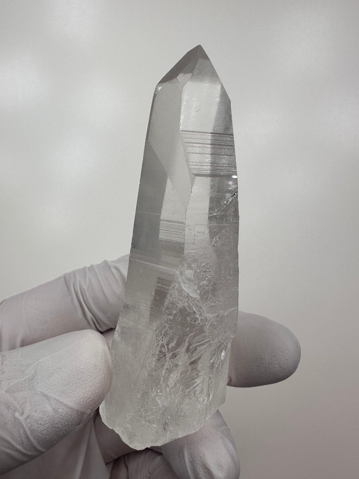 4 1/4”__LARGE Optical Clear Lemurian Seed Quartz Crystal Point__Serra do Cabra