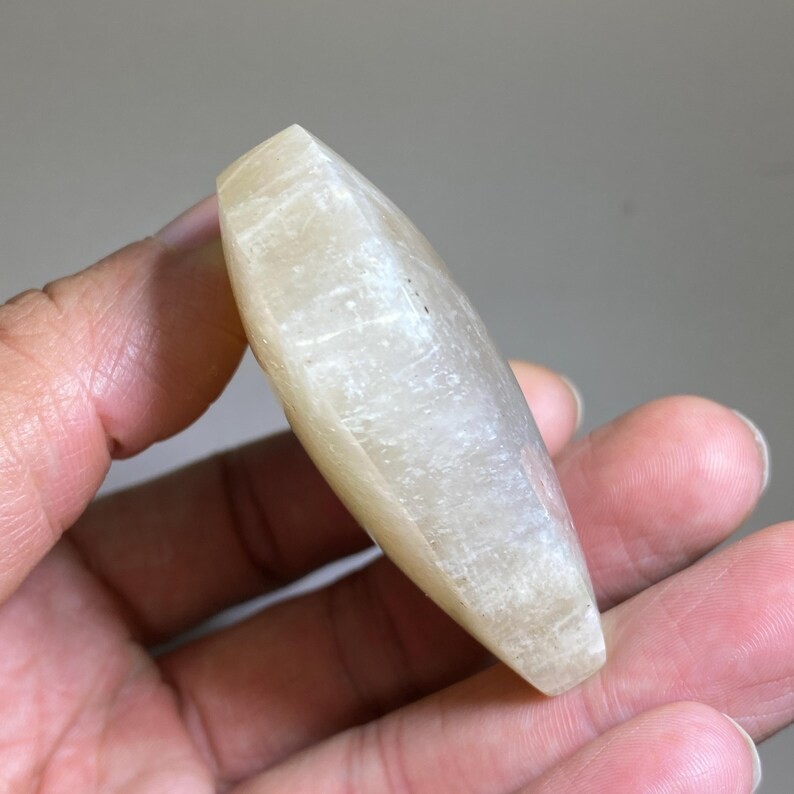 Rainbow Moonstone Heart Healing Palm Stone Emotional Balance Blue Gemstones Gift