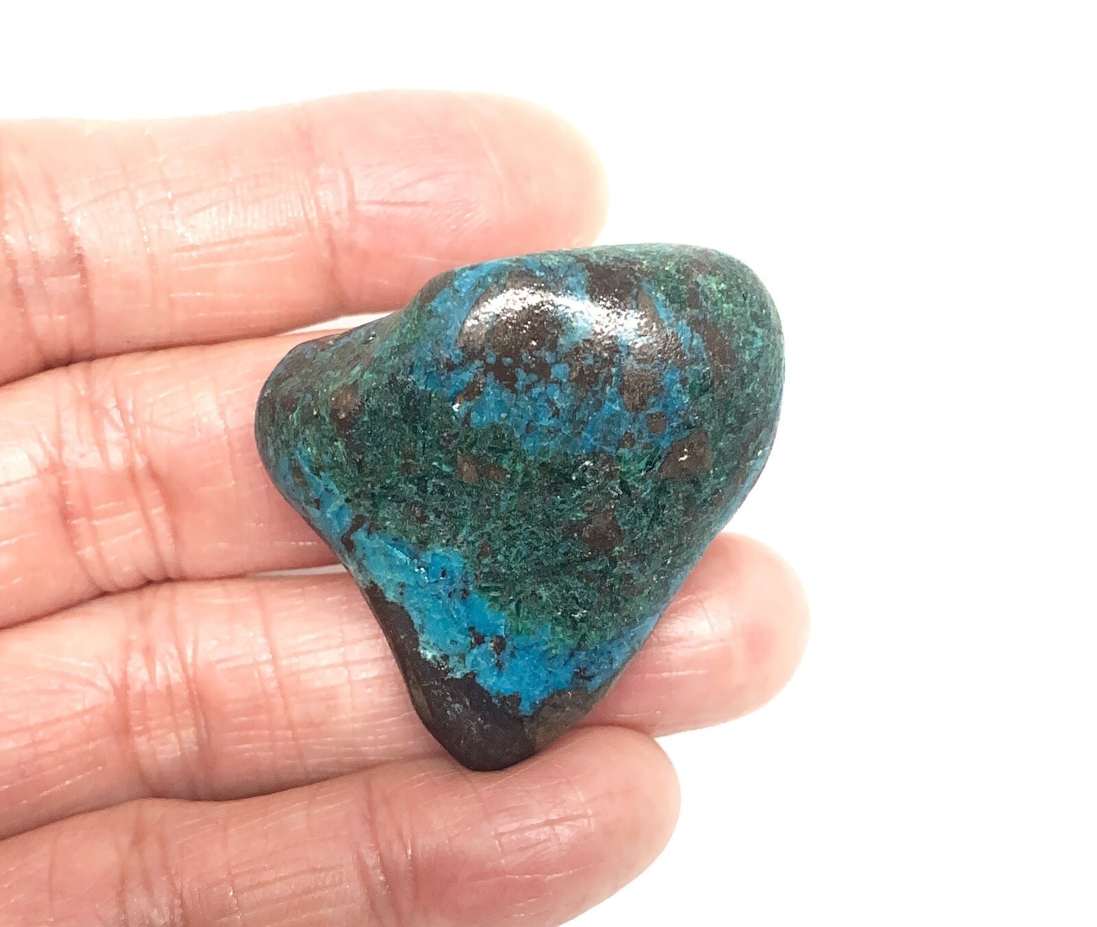 Chrysocolla/Malachite In Cuprite Stone From Arizona 23g Approx 1 1/2in