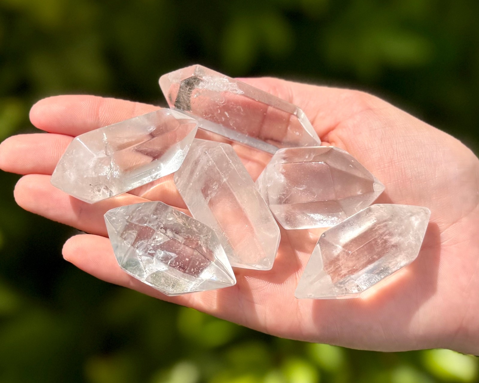 Double Terminated Clear Quartz Crystal Points: Pick Oz or lb Bulk Wholesale Lots