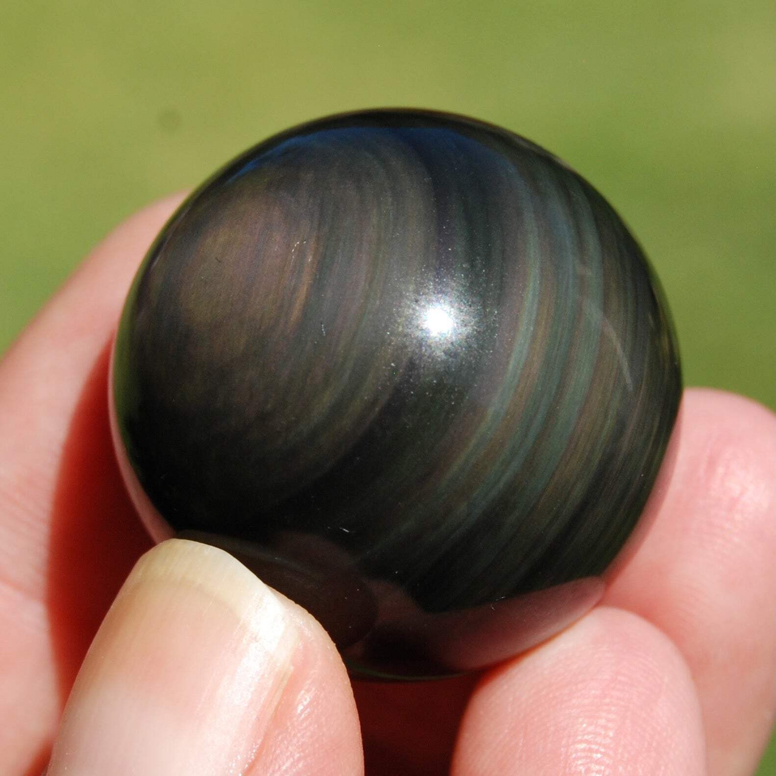 ONE Rainbow Obsidian Crystal Sphere 25mm to 30mm